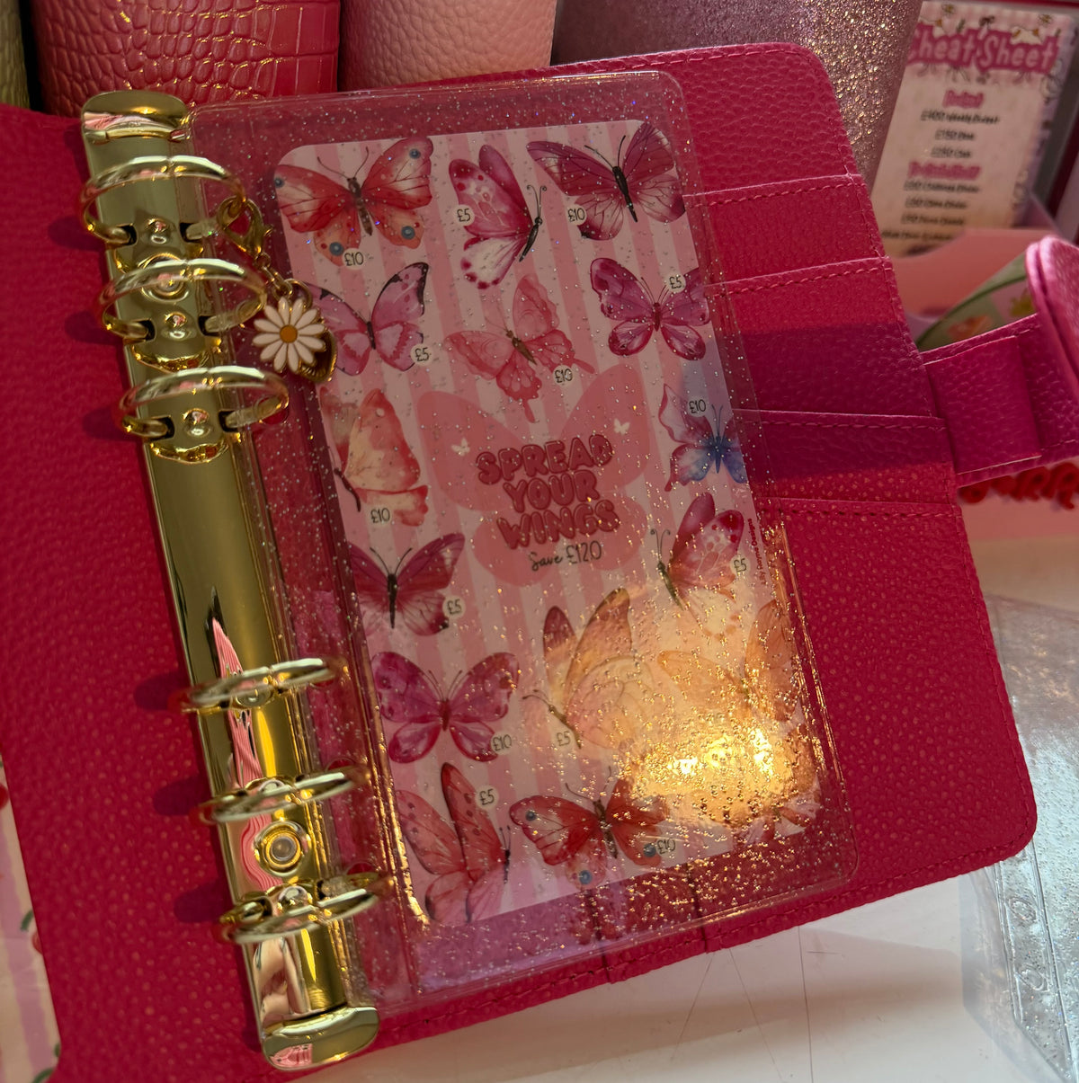 Glitter Zipless A6 Binder Wallet