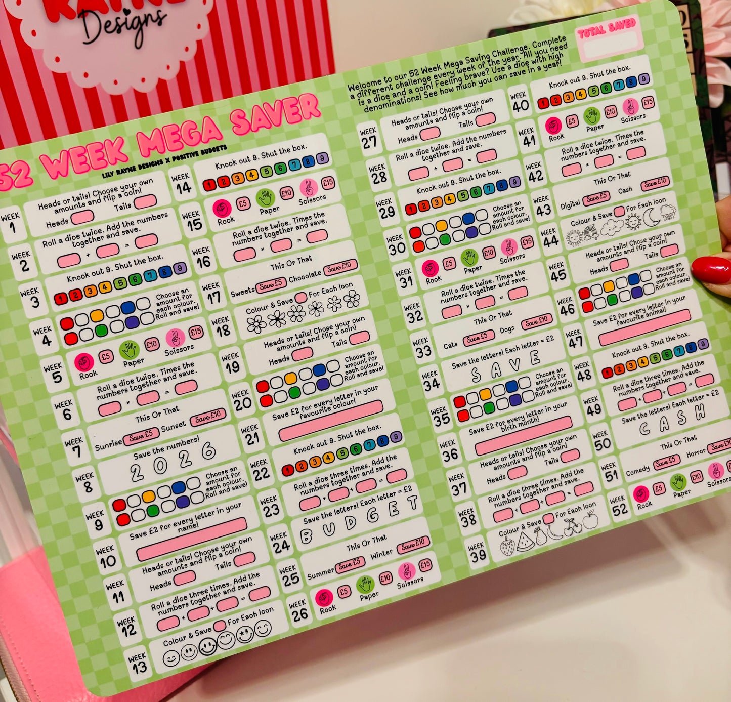 52 Week Mega Saving Challenge