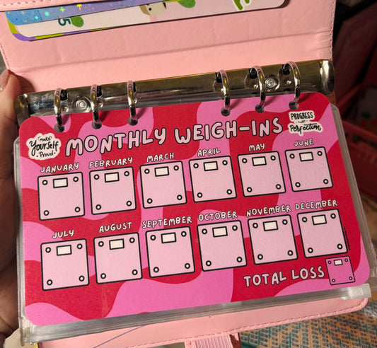 Monthly Weigh-in Tracker A6 Dashboard