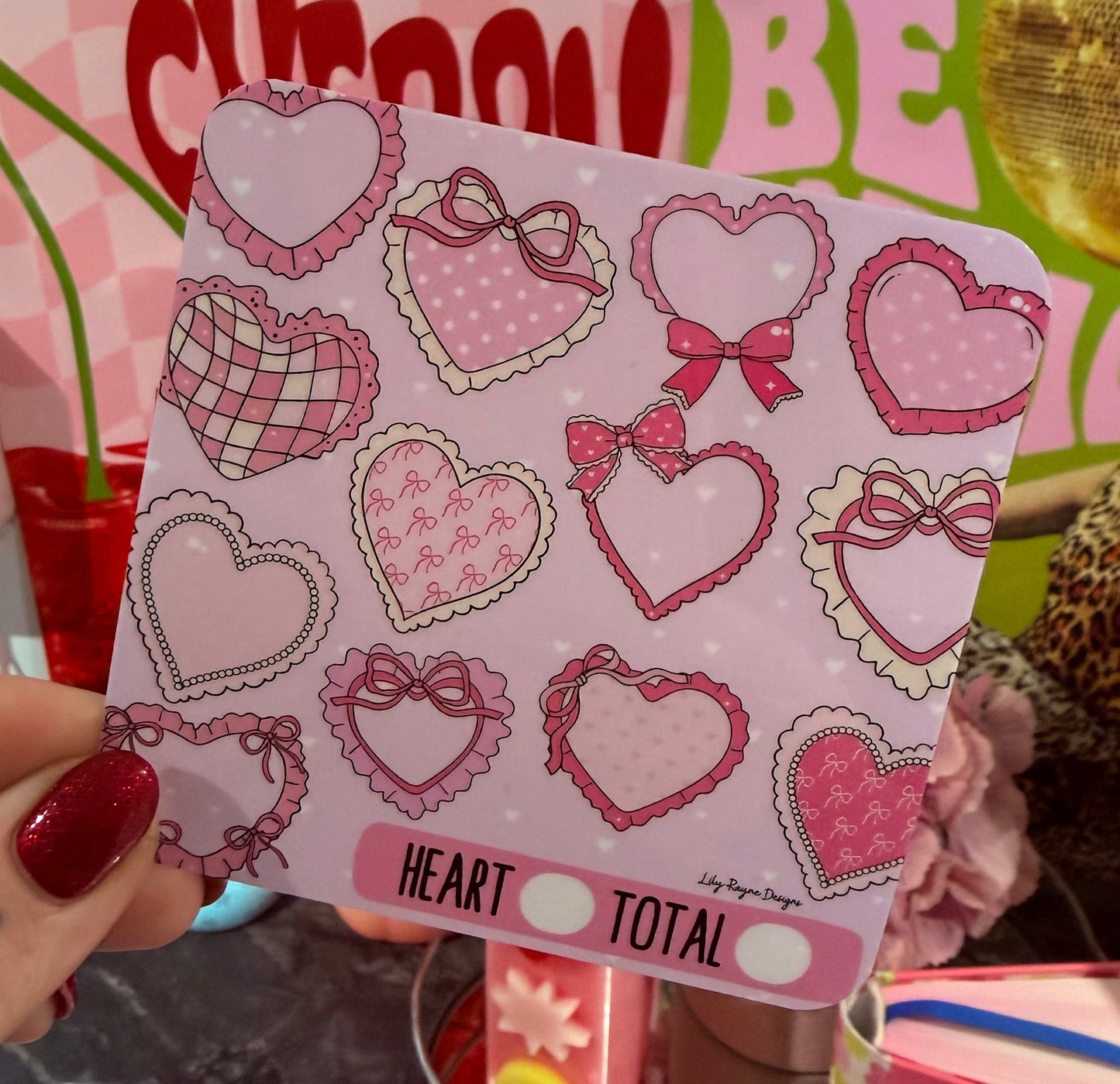 Mini Pink Hearts Saving Challenge