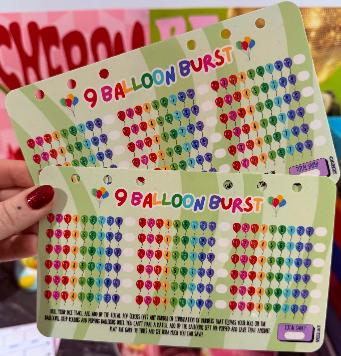 9 Balloon Burst Saving Challenge Dashboard