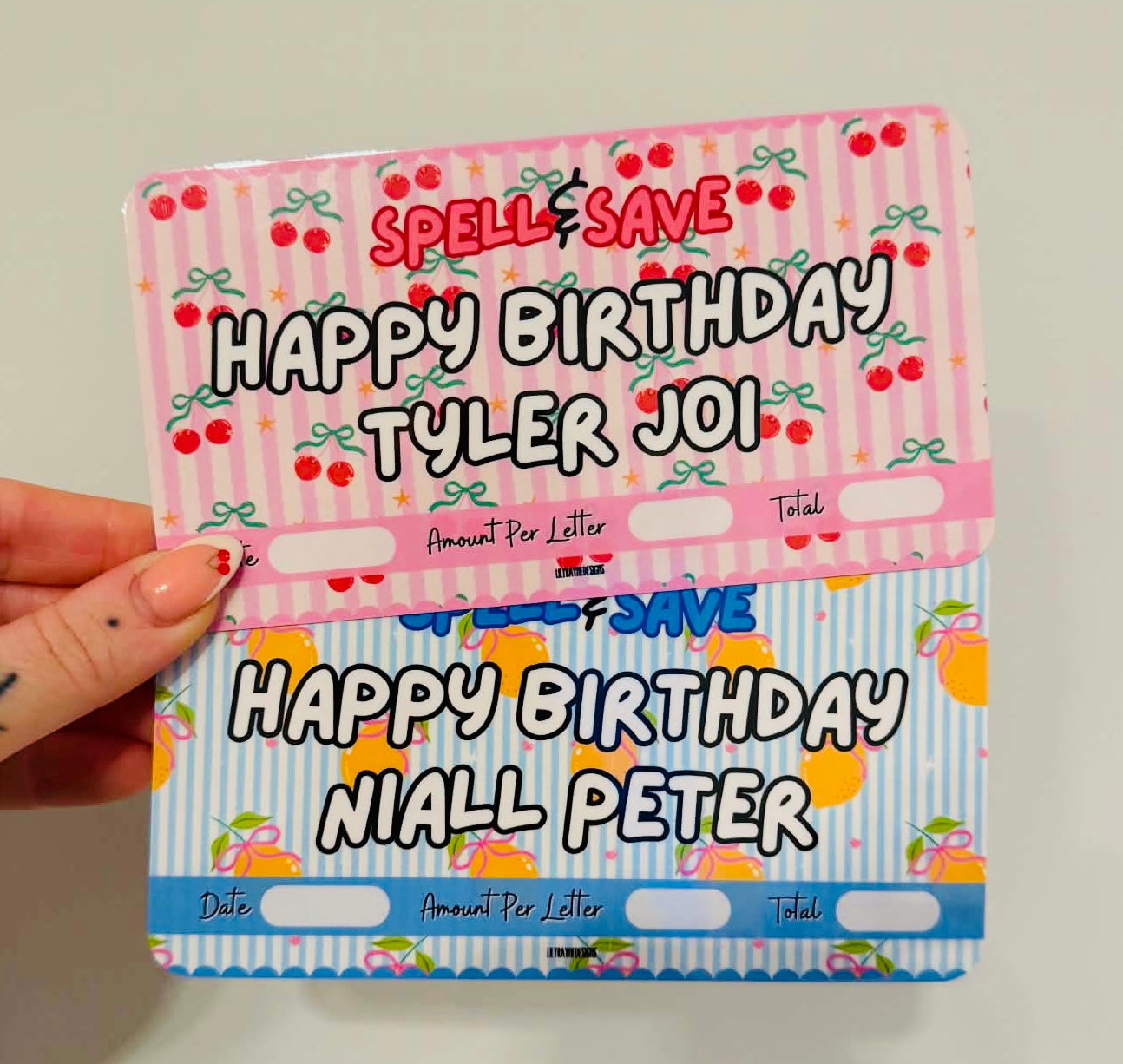 Personalised Birthday Spell & Save Saving Challenge