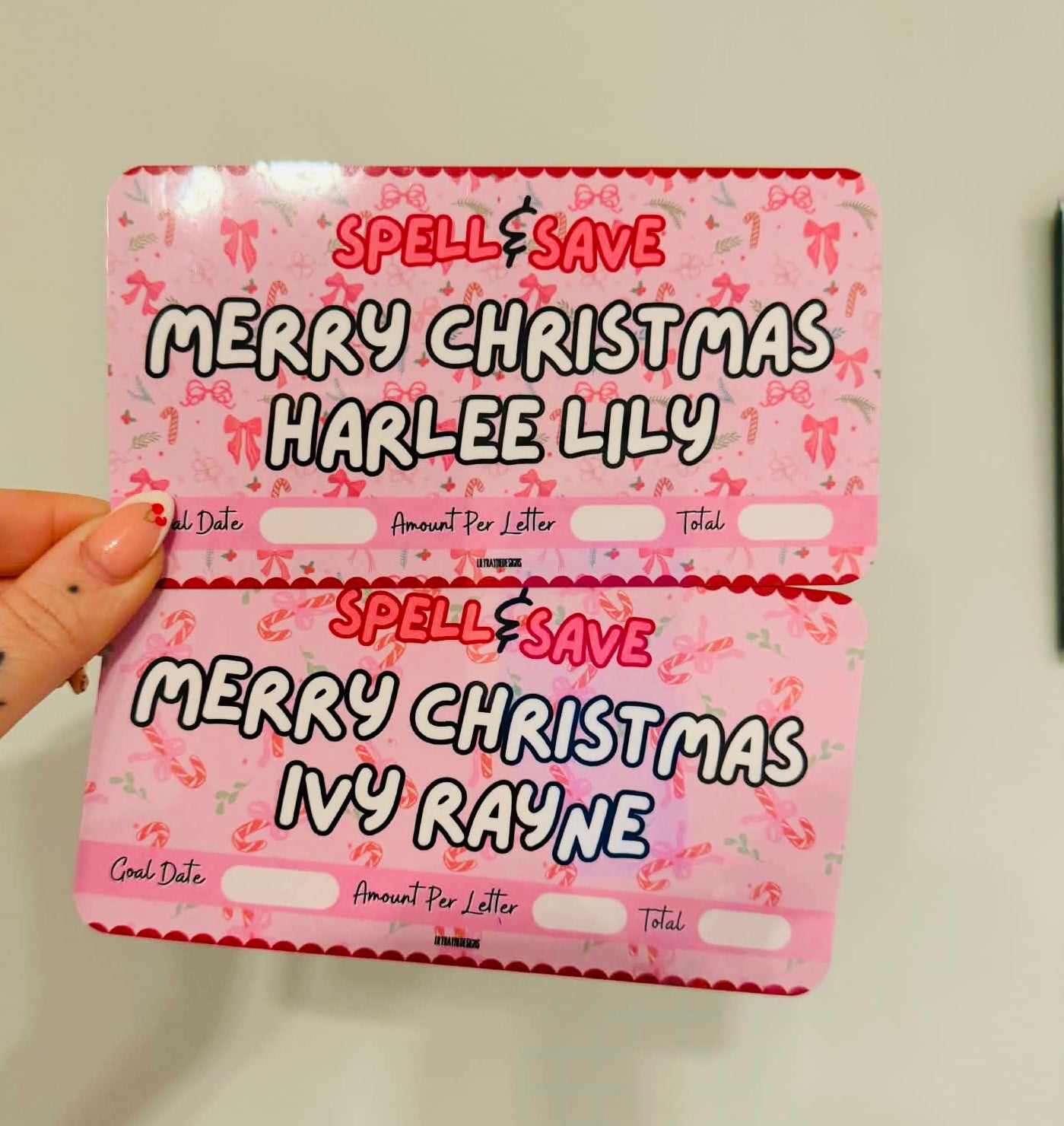 Personalised Christmas Spell & Save Saving Challenge