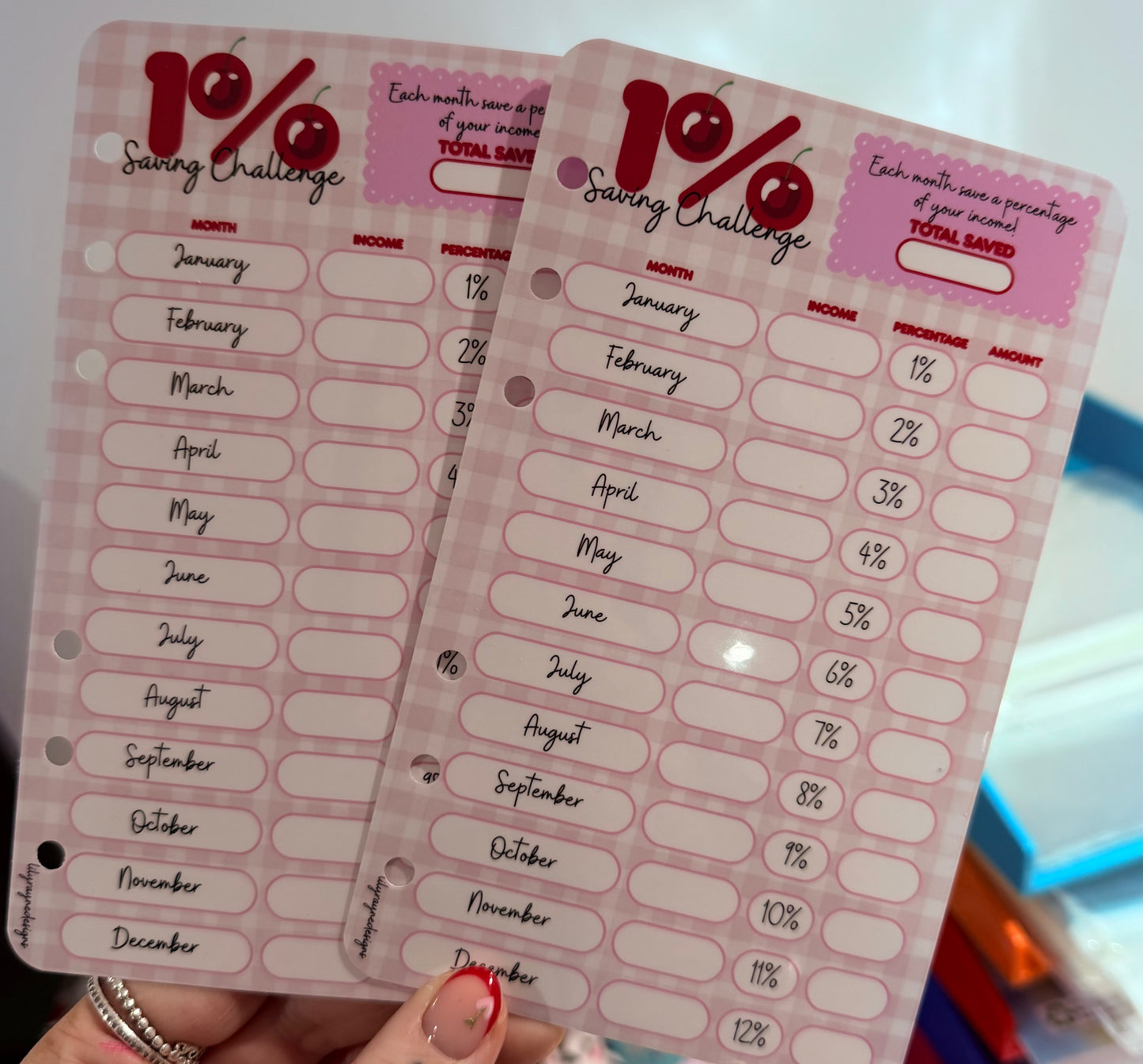 1% Saving Challenge Dashboard