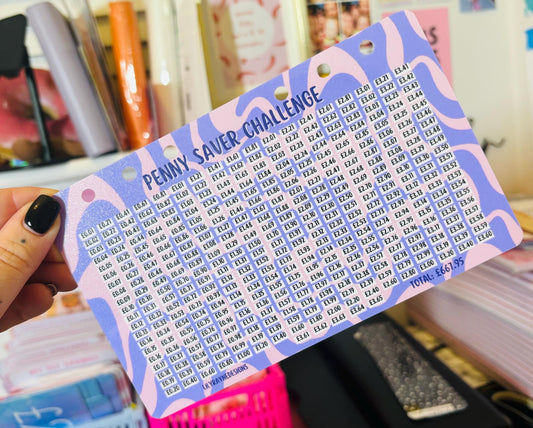 Penny Saver Challenge A6 Binder Dashboard
