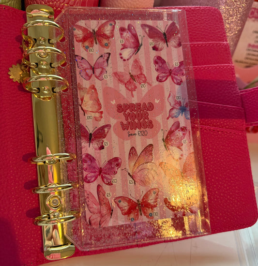 Glitter Double Pocket A6 Binder Wallet