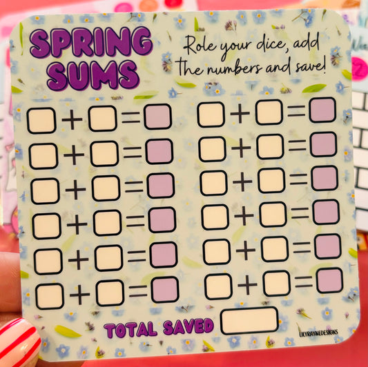 Mini Spring Sums Saving Challenge