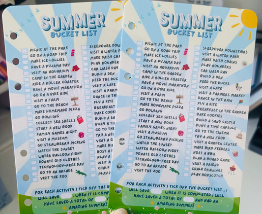 Summer Bucketlist Dashboard Challenge
