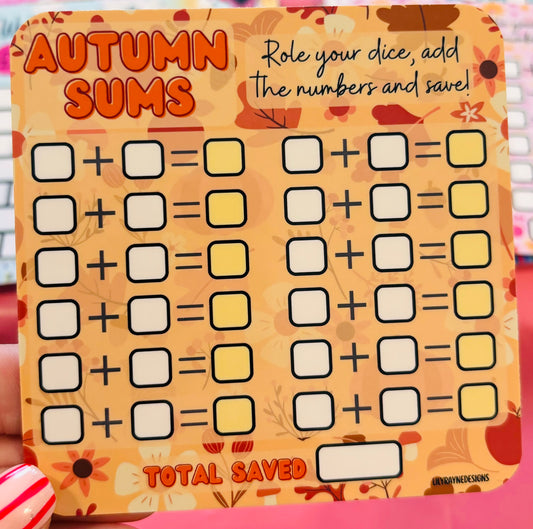 Mini Autumn Sums Saving Challenge