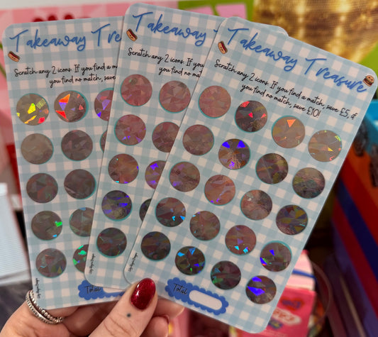 Takeaway Treasure Scratch Saving Challenge