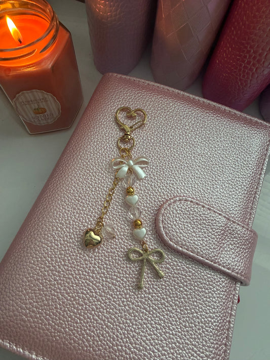 Gold Bows Binder Charm