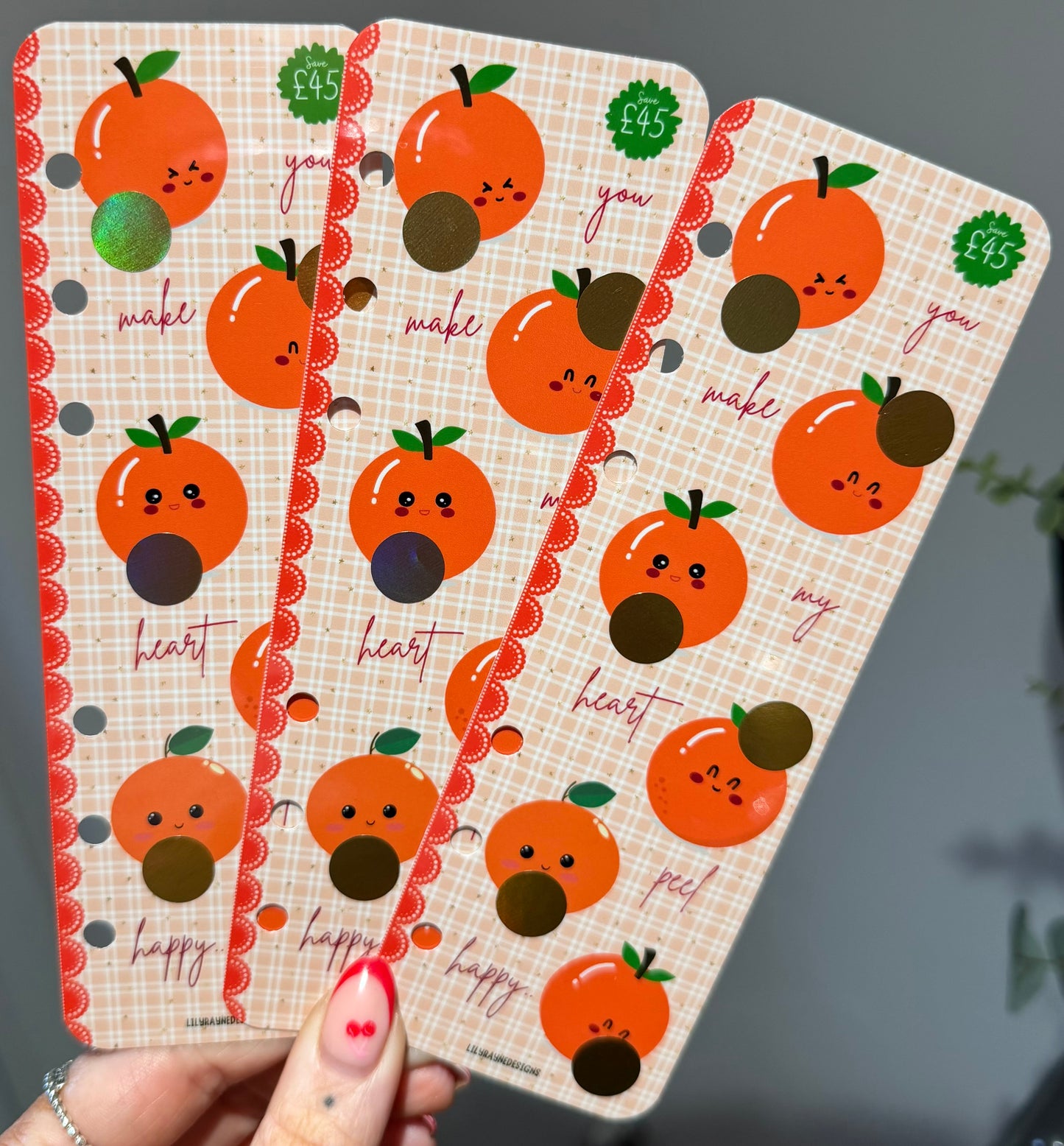 Orange Bookmark Saving Challenge