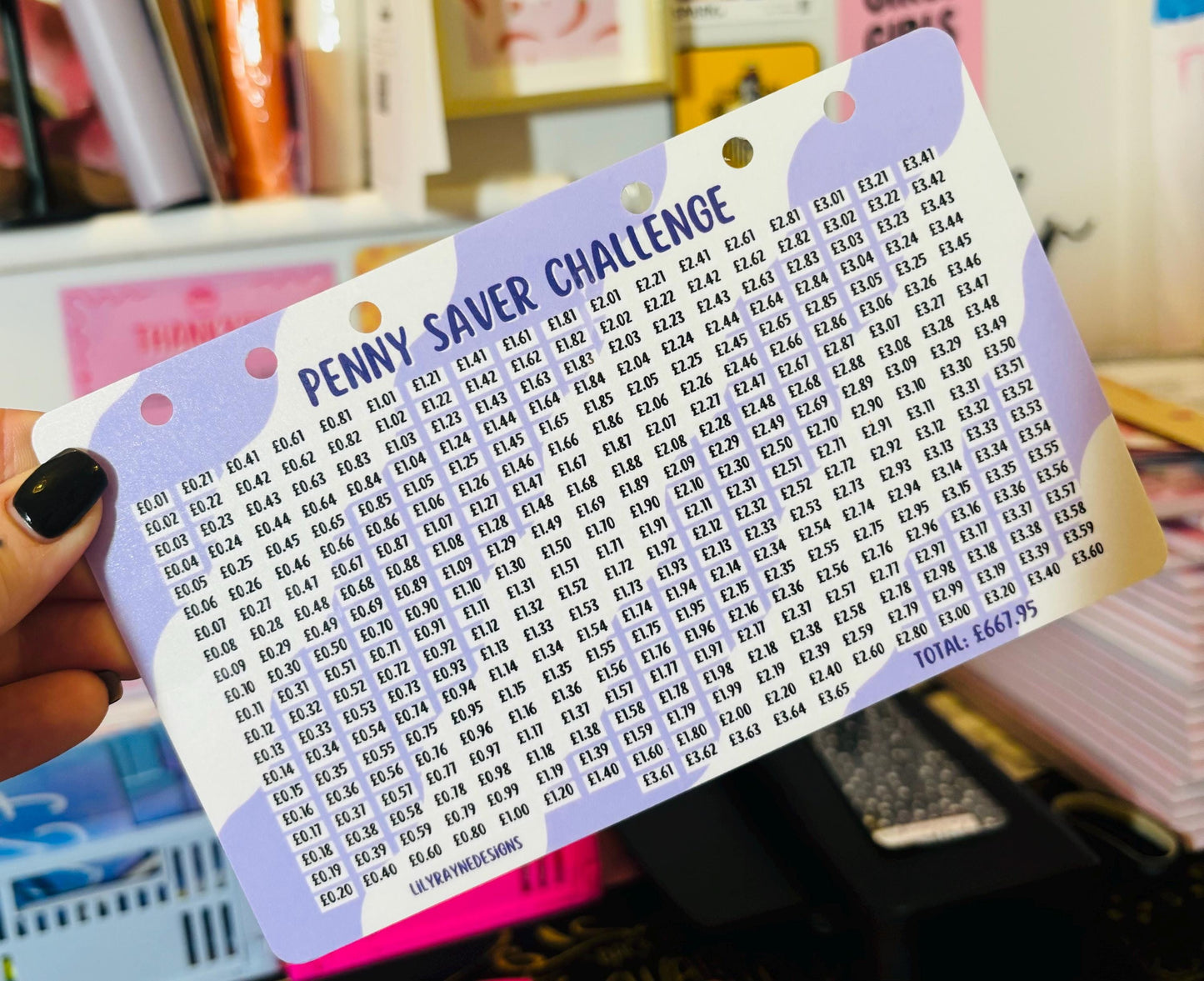 Penny Saver Challenge A6 Binder Dashboard