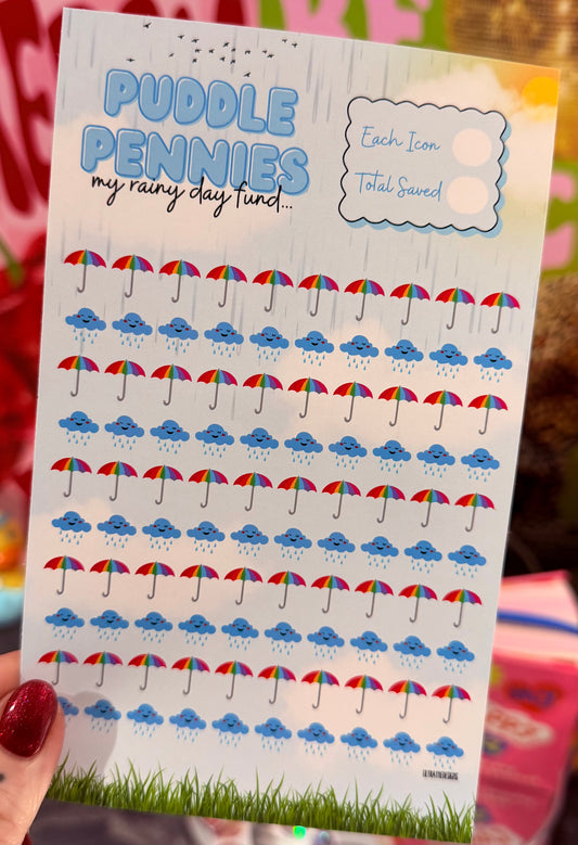 Puddle Pennies Saving Tin Sticker