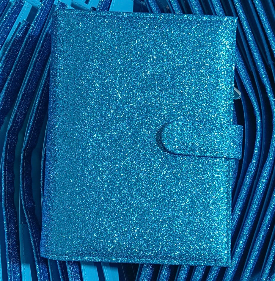 COMING IN NOVEMBER 🩷💜🩵💚🧡 Lily Rayne Luxury Glitter Wide A6 Binder 💚💛🧡🩵🩷 (Copy)