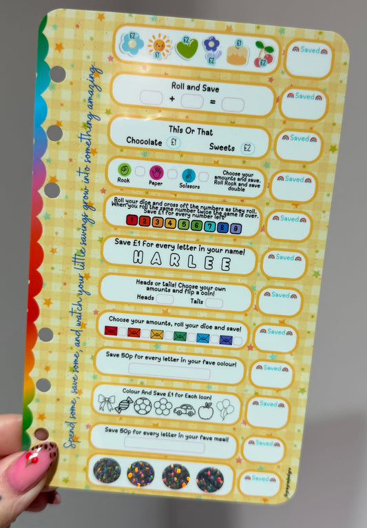 Custom Kids Personal Games Dashboard