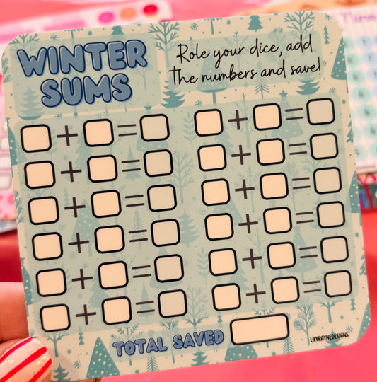 Mini Winter Sums Saving Challenge