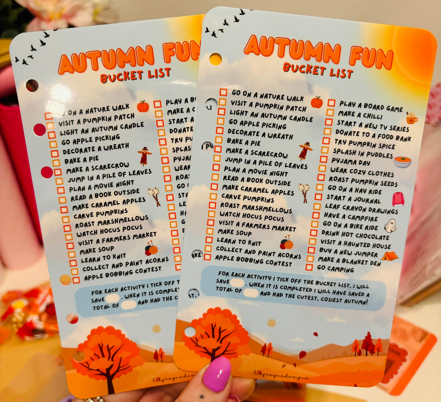 Autumn Bucket List Dashboard Challenge