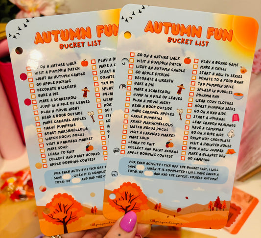 Autumn Bucket List Dashboard Challenge