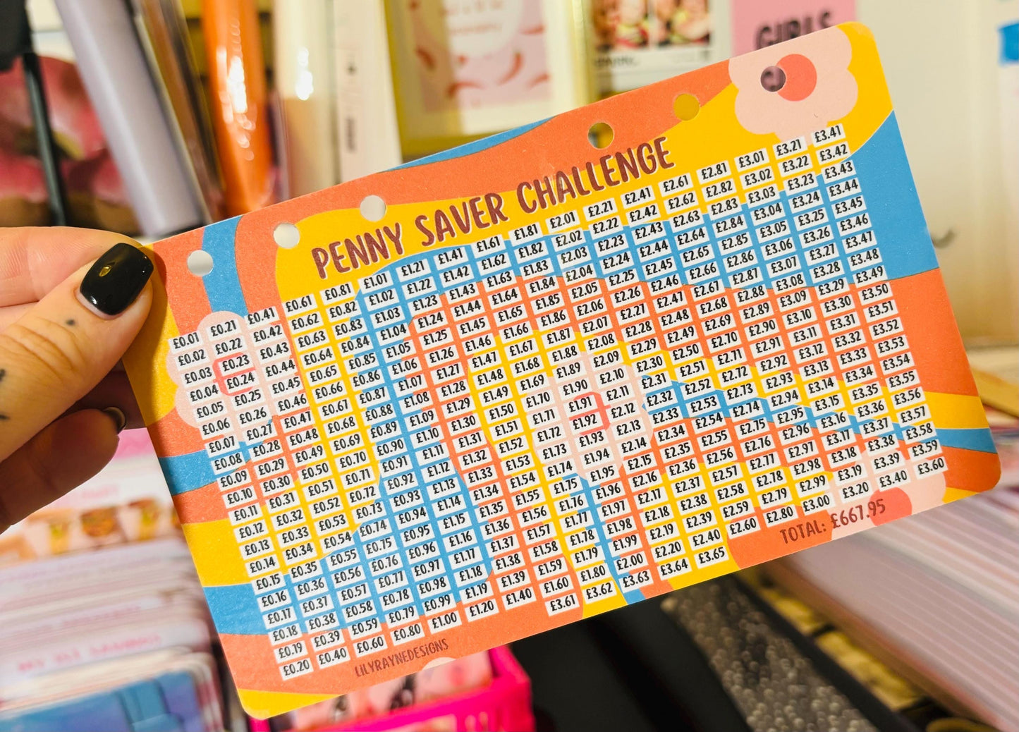 Penny Saver Challenge A6 Binder Dashboard