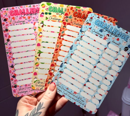 Season Challenge Checklist Binder Dashboards