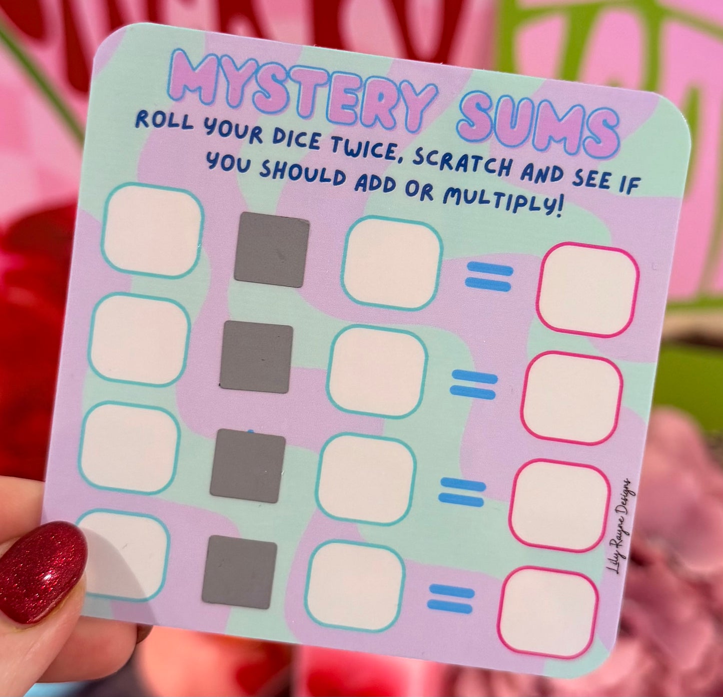 Mini Mystery Sums Saving Challenge