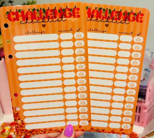 Pumpkin Challenge Checklist