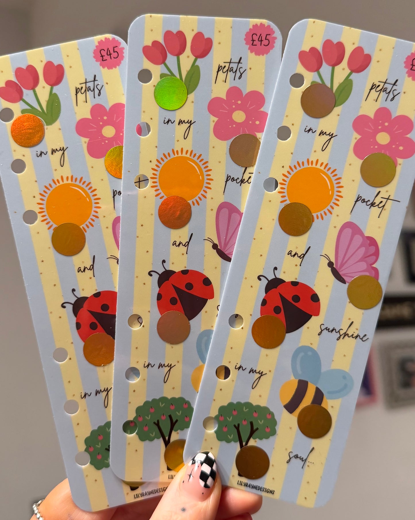 Spring Petals Bookmark Saving Challenge