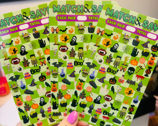 Halloween Match & Save Saving Challenge