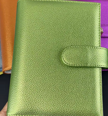 COMING SOON 🩷🩵💛🧡💚 Luxury Metallic Pebble A6 Binder 💚💛🧡🩵🩷