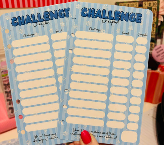 Winter Challenge Checklist