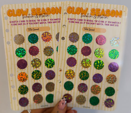 Glow Season Scratch & Match Saving Challenge Dashboard
