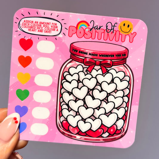 Mini Jar of Positivity Saving Challenge