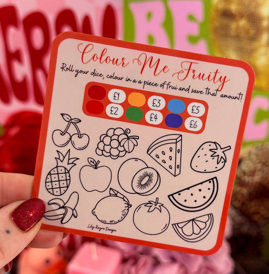 Mini Colour Me Fruity Saving Challenge