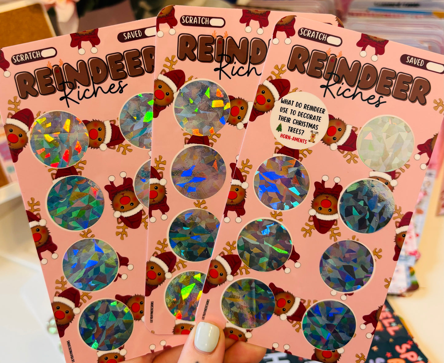 Reindeer Riches Scratch Off Saving Challenge