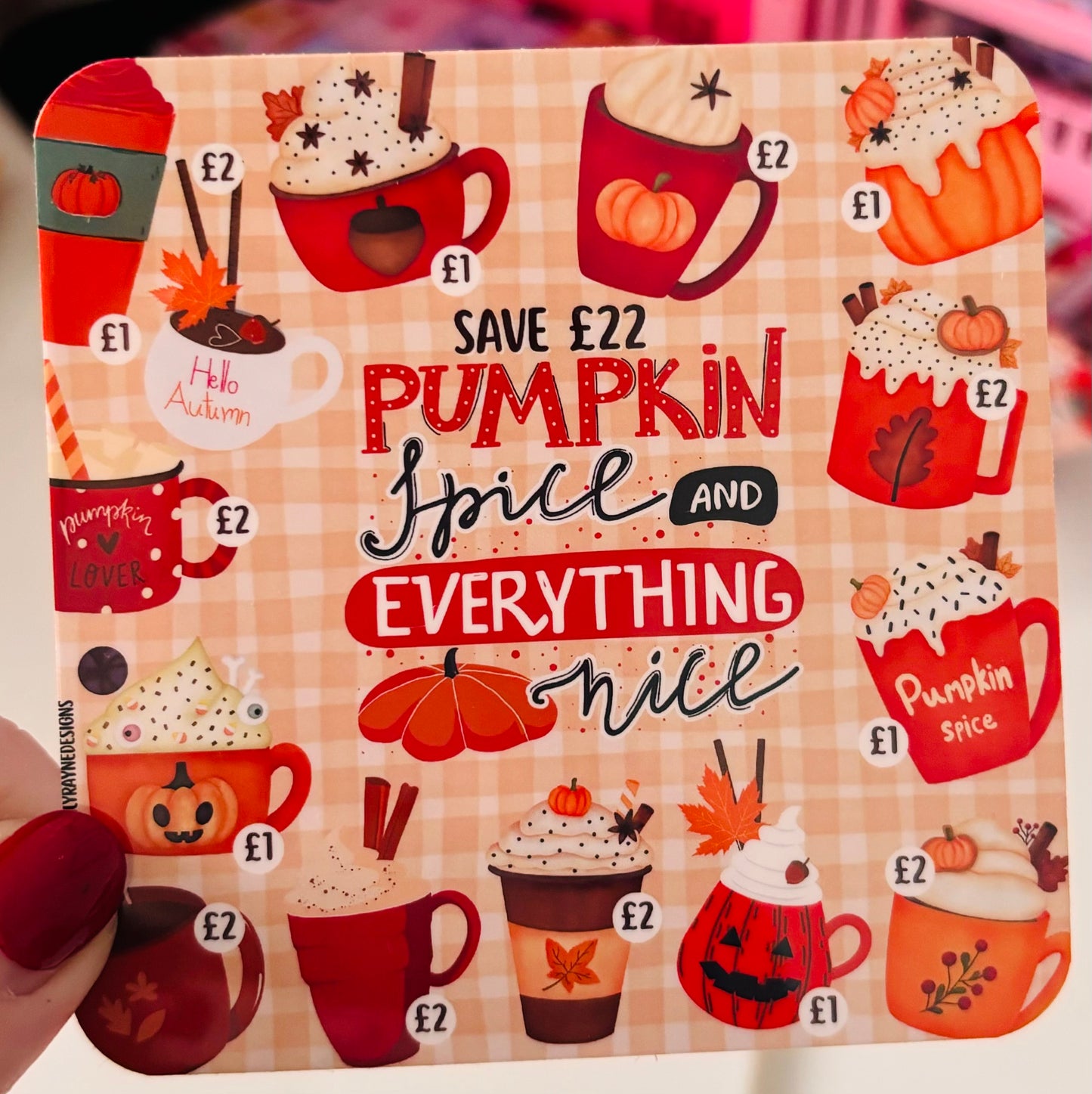 Mini Pumpkin Spice Saving Challenge