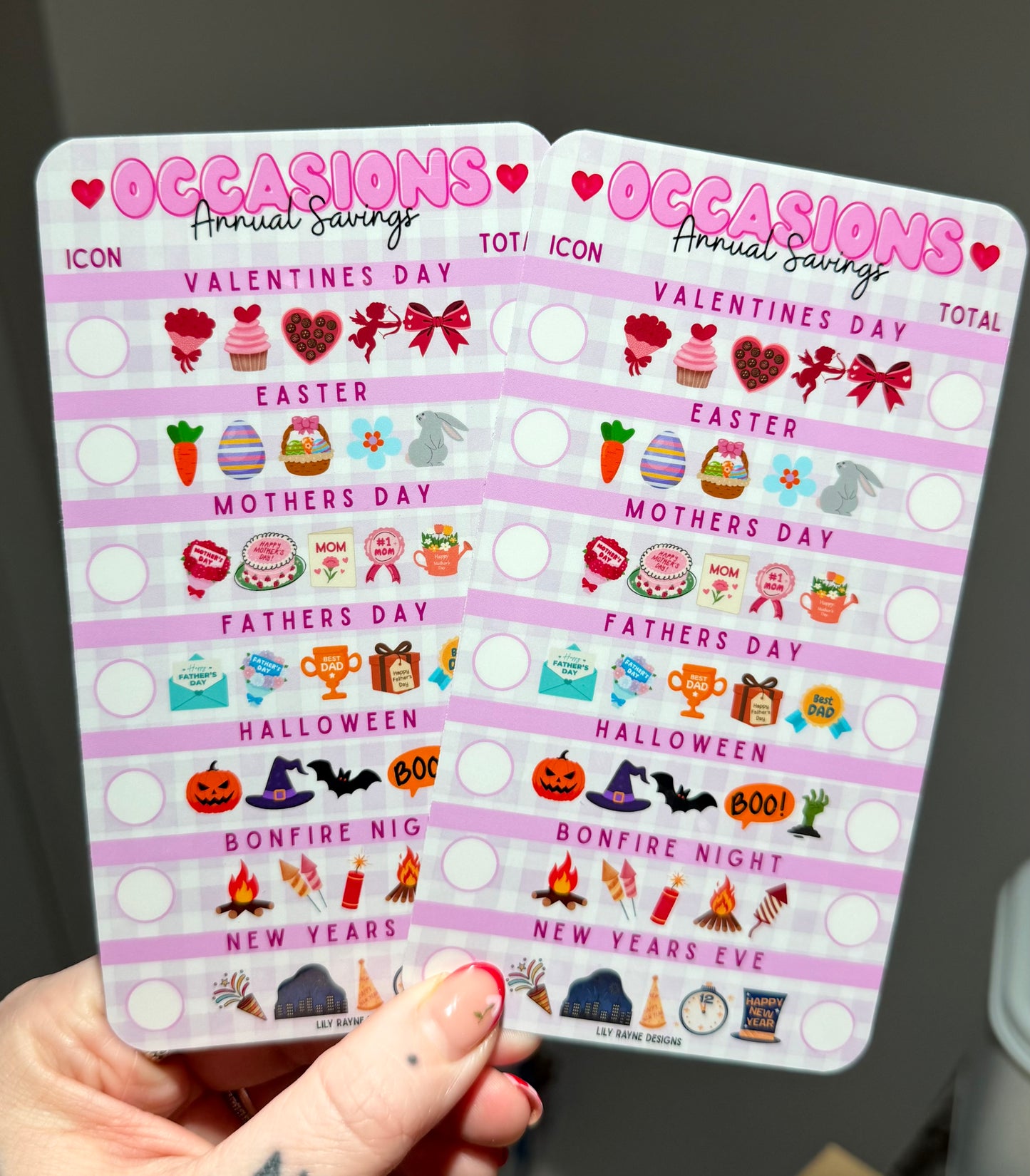 Annual Occasions Saving Challenge