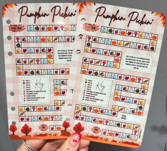 Pumpkin Pickin’ Saving Challenge Dashboard