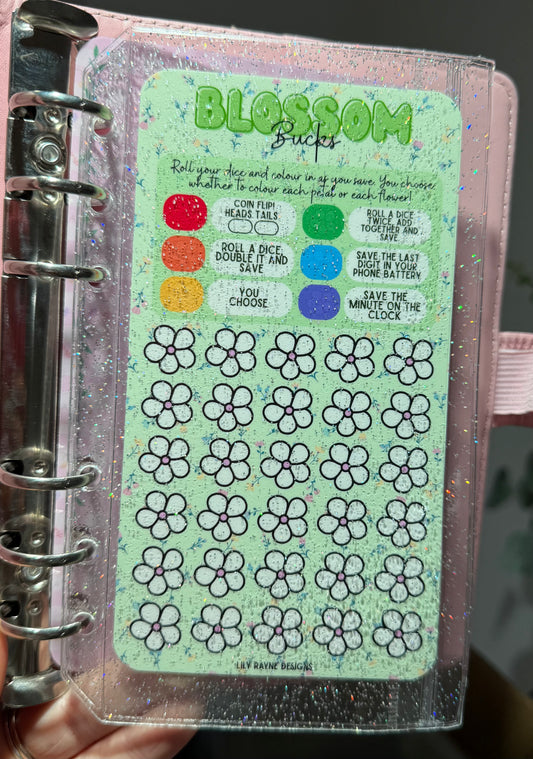 A6 Double Pocket Glitter Gloss Binder Wallet