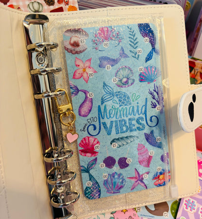 A6 Transparent Glitter Binder Wallet