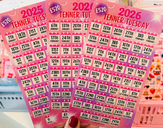 Tenner Tuesday 2025 & 2026 Saving Challenge