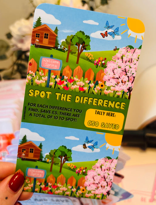 Spot The Difference Saving Challenge
