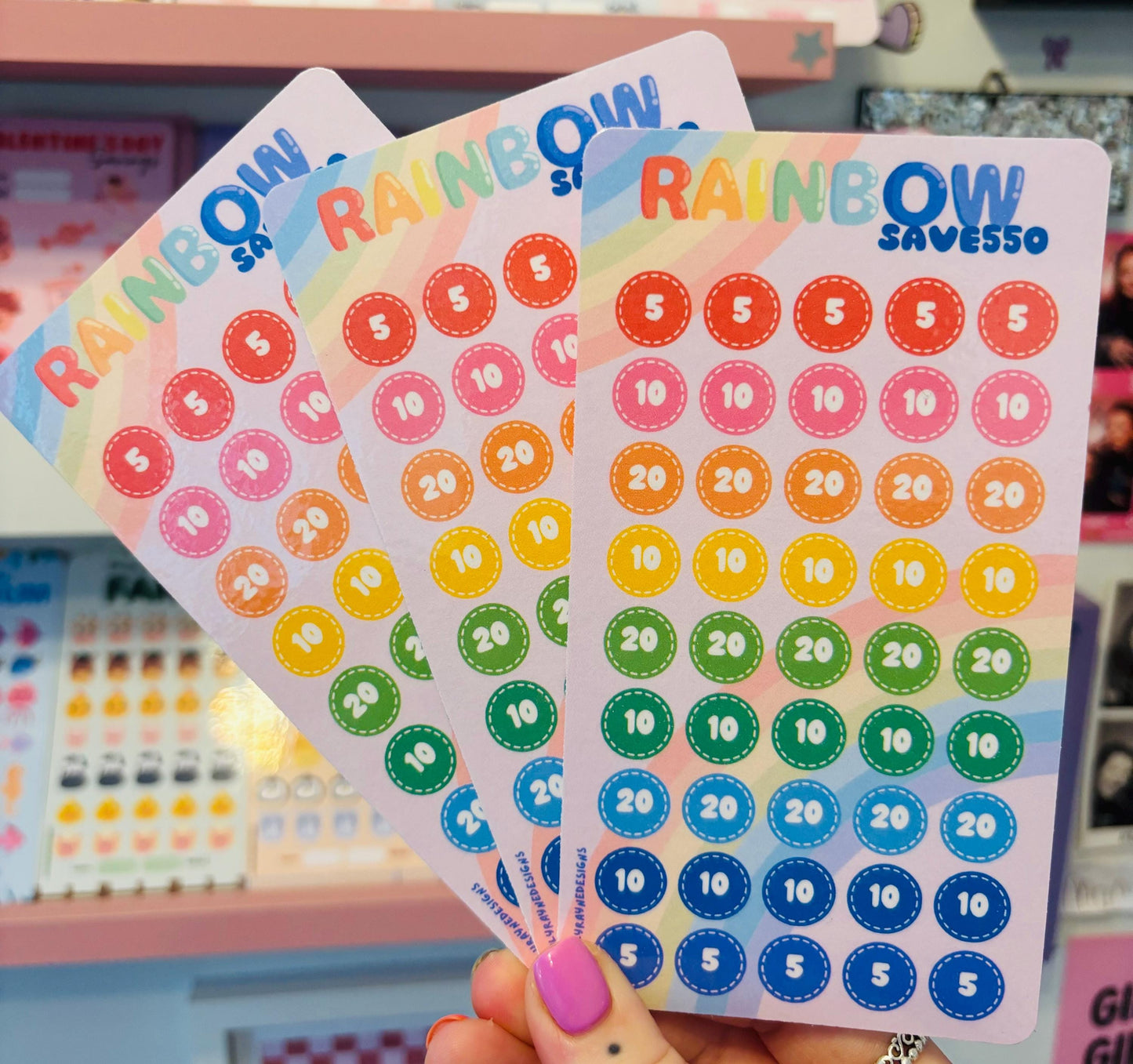 Rainbow £5, £10 & £20 Saving Challenge