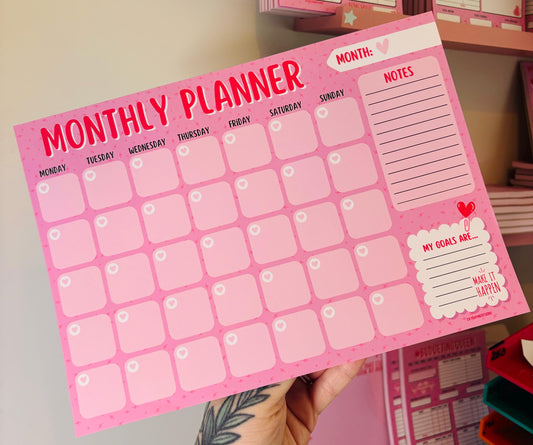 A4 Monthly Planner Notepad