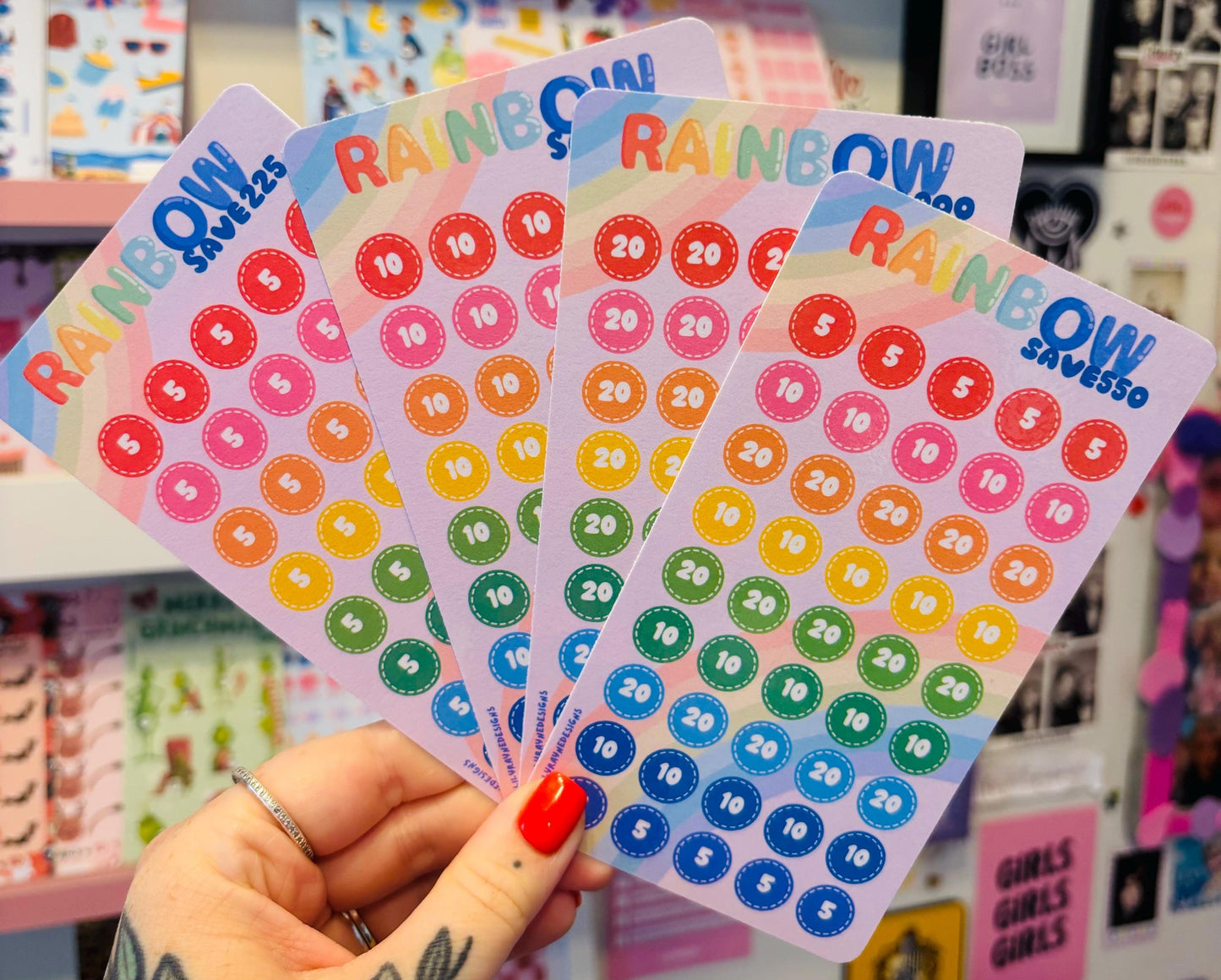 Rainbow £5, £10 & £20 Saving Challenge